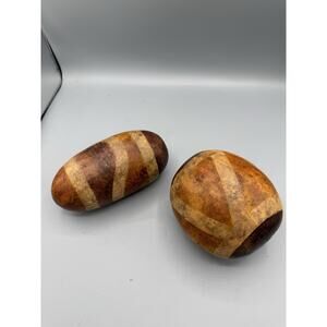 Vintage Hand Painted Gourd Maracas Shakers Percussion Instruments Set 2